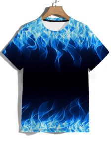 Manfinity Men 3D Fire Print Tee