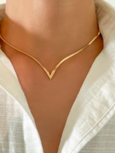 1pc Fashionable Letter Shaped Chain Necklace For Men For Gift, For Jewelry Gift And Party