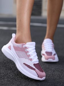 Autumn Breathable Mesh Casual Running Shoes For Women And Men, Lightweight And Shock Absorbing